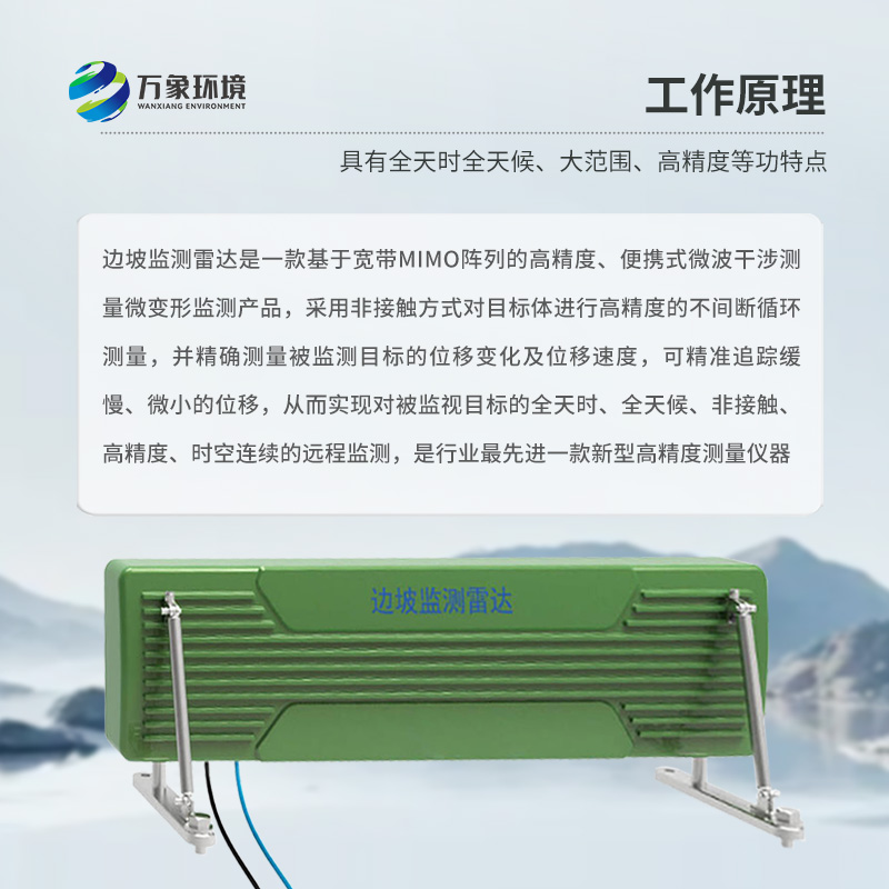 邊坡穩(wěn)定監(jiān)測(cè)雷達(dá)可精準(zhǔn)追蹤緩慢、微小的位移