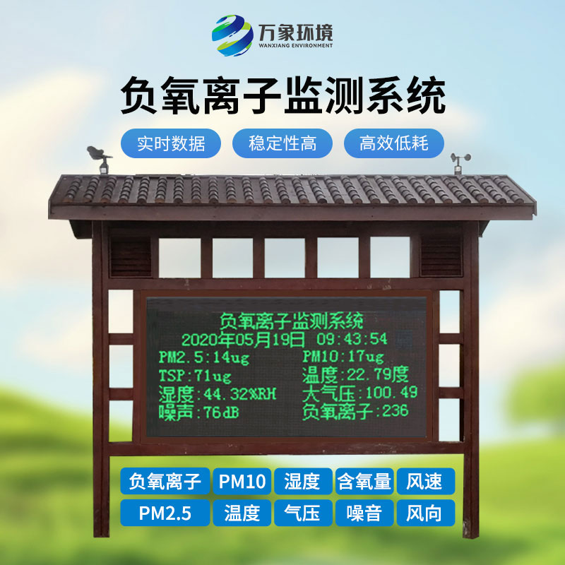 負氧離子在線監(jiān)測站：實時環(huán)境氣象監(jiān)測與發(fā)布的監(jiān)測系統(tǒng)